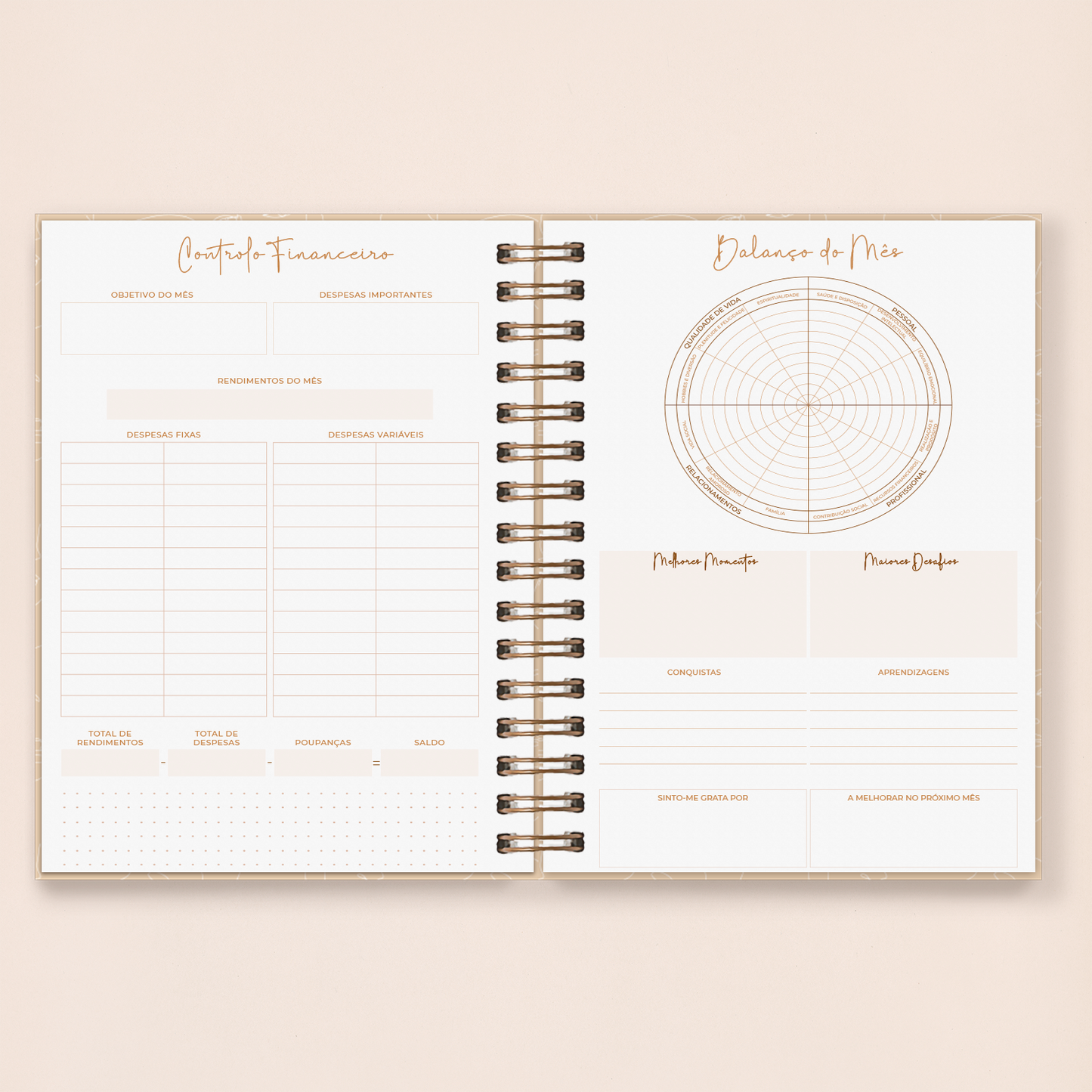 Agenda Semanal Não Datada | Marble