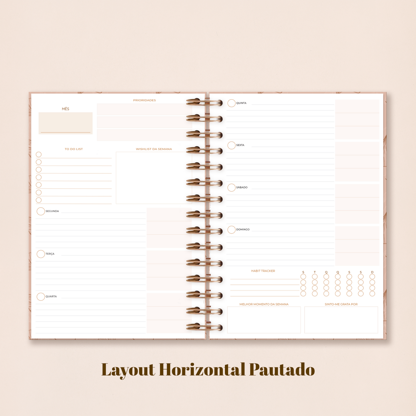Agenda Semanal Não Datada | Land