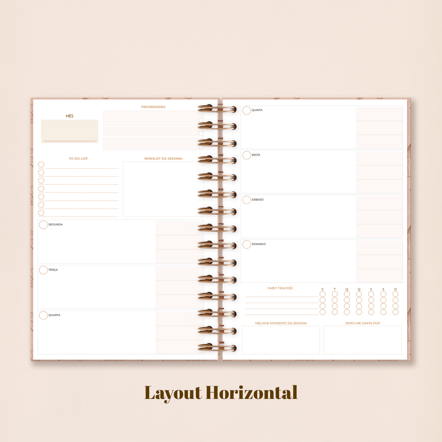 Agenda Semanal Não Datada | Magnolia