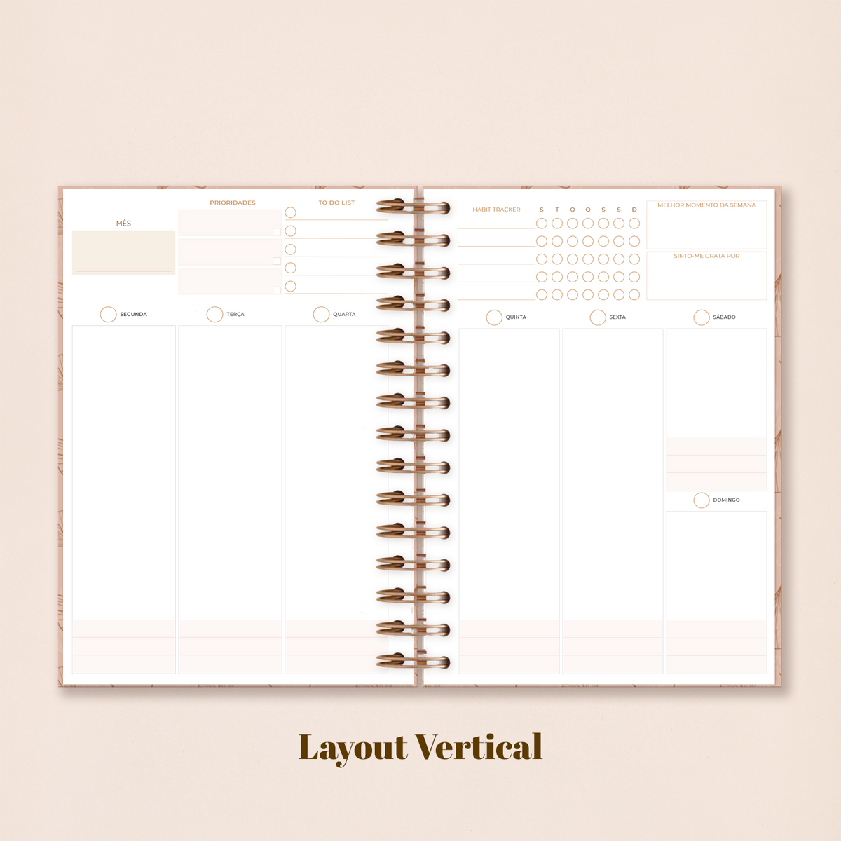 Agenda Semanal Não Datada | Vanilla