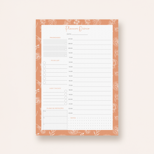 Planner Diário A5 | Floral