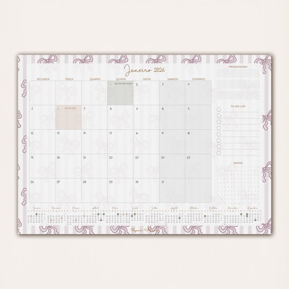 Planner Mensal 2026 | Coquette