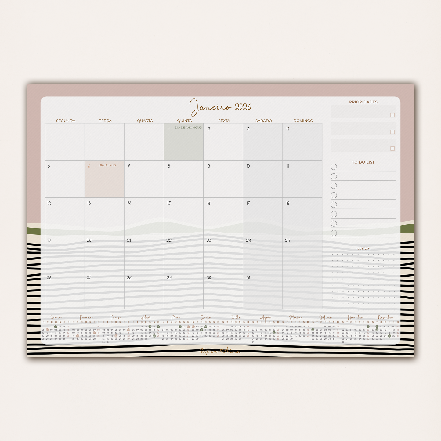 Planner Mensal 2026 | Lines
