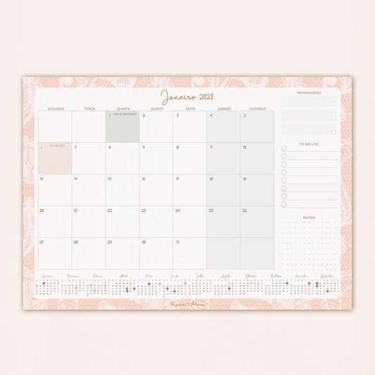 Planner Mensal 2025 | Lace