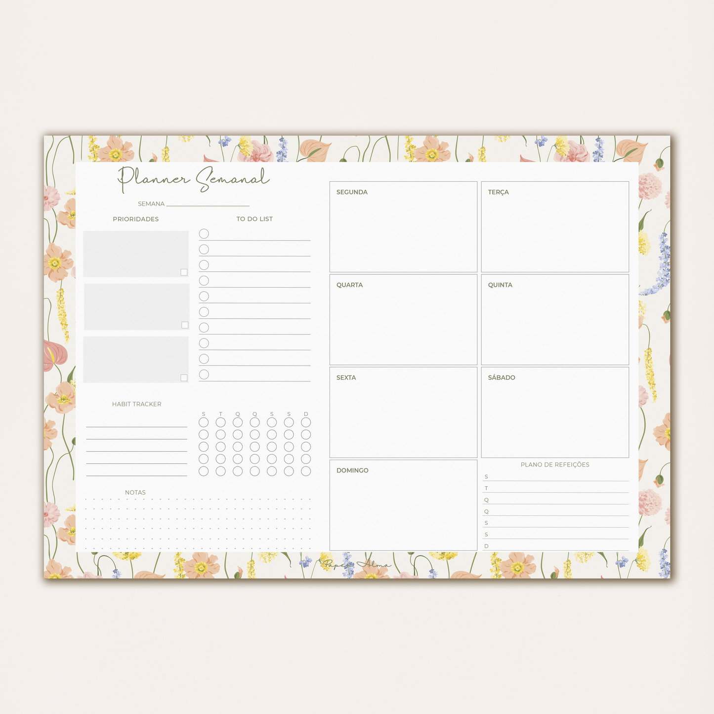 Planner Semanal | Flower Bloom