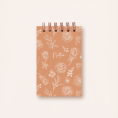 Bloco de Notas com Argolas | Floral